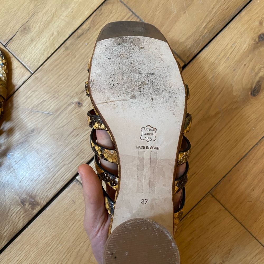 Miista snake effect leather sandal size 37 - Picture 4 of 6